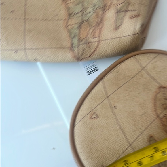 Vintage Map Print Tan Crossbody Bag - Picture 3 of 4